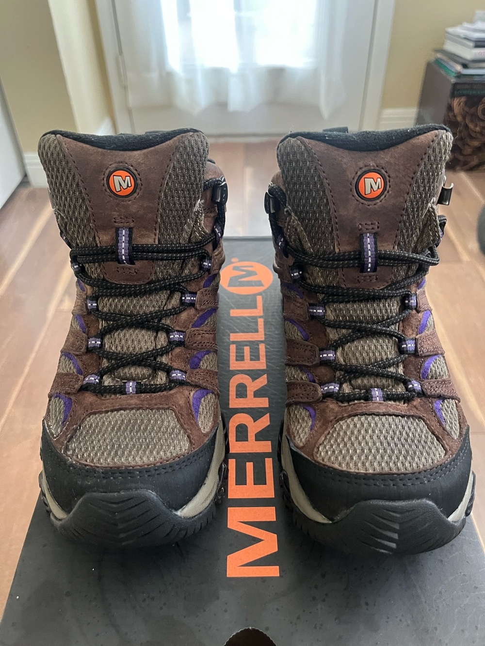 Merrell HIKING BOOTS in Bracken/Purple in the Box.